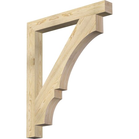 Ekena Millwork Balboa Block Rough Sawn Bracket, Douglas Fir, 4"W x 36"D x 42"H BKT04X36X42BOA05RDF